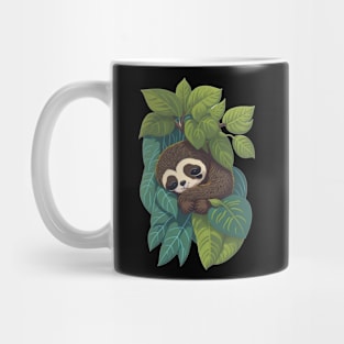 Cute sloth on tree Mug